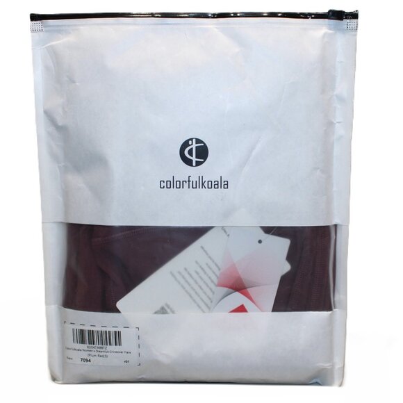 Colorfulkoala Women's Dreamlux Crossover Flare Leggings High Waist Plum Small - Picture 5 of 5